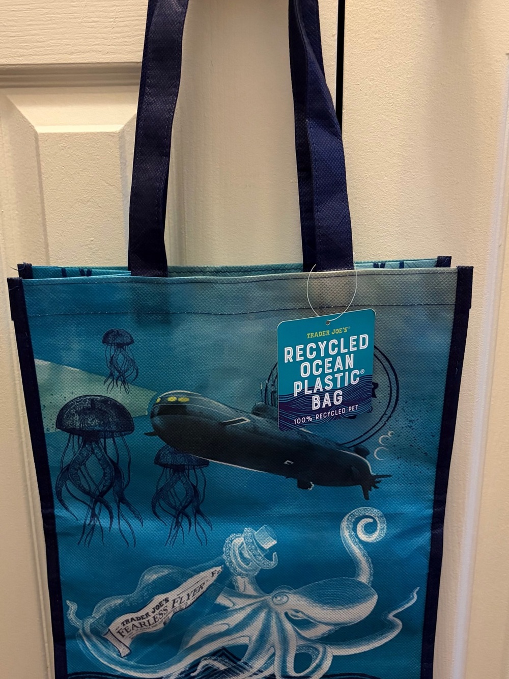 Trader Joe's Recycled Ocean Plastic Tote Bag - New with Tag